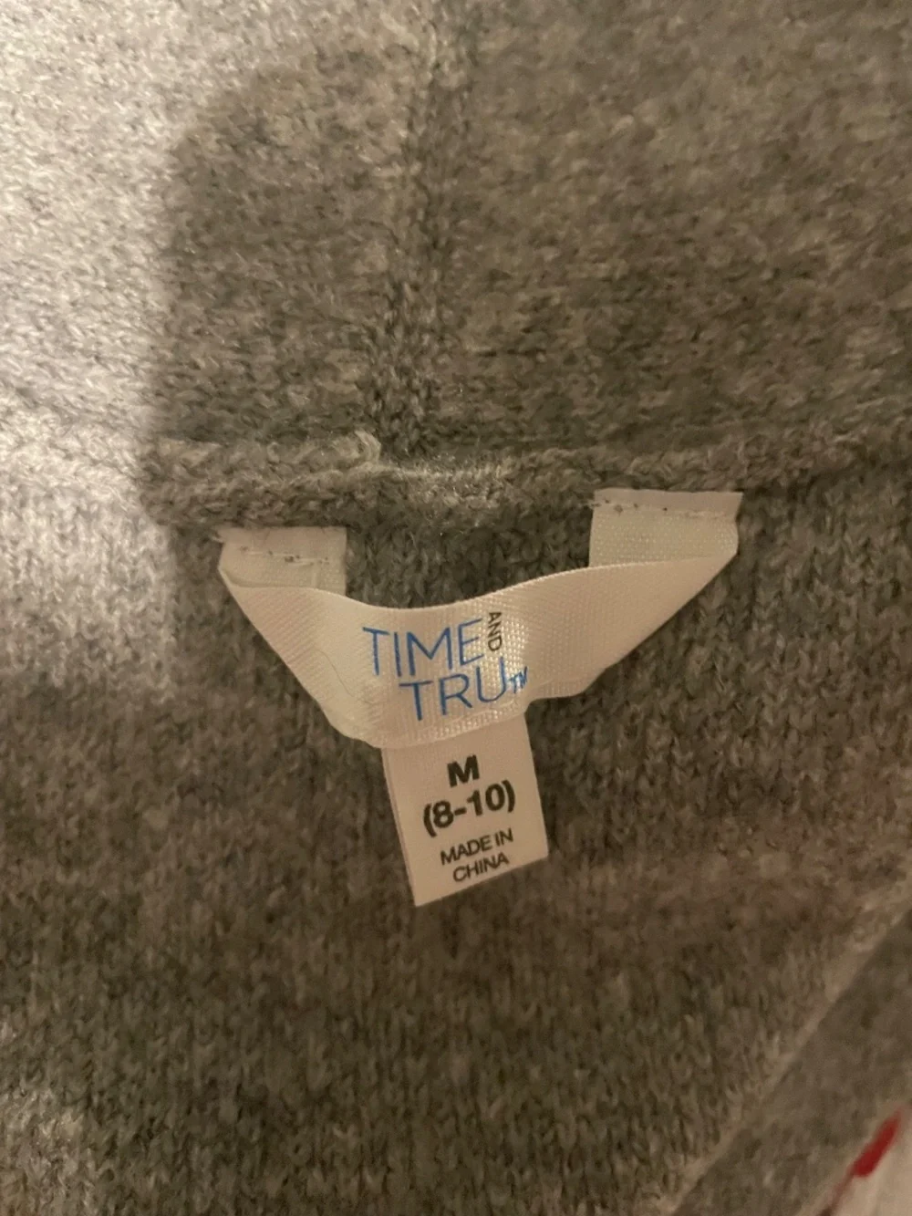 Time and true women’s medium long gray open front cardigan
